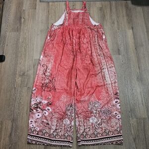 Floral Red Jumpsuit